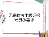 无锡软考中级证报考具体要求