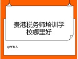 贵港税务师培训学校哪里好