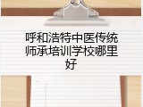 呼和浩特中医传统师承培训学校哪里好