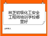 林芝初级化工安全工程师培训学校哪里好