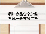 铜川食品安全总监考试一般在哪里考