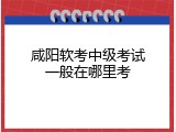 咸阳软考中级考试一般在哪里考