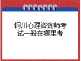 铜川心理咨询师考试一般在哪里考