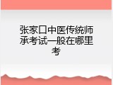 张家口中医传统师承考试一般在哪里考