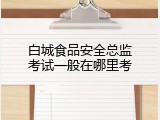白城食品安全总监考试一般在哪里考