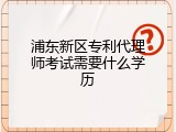 浦东新区专利代理师考试需要什么学历