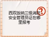西双版纳三级消防安全管理员证在哪里报考