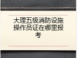 大理五级消防设施操作员证在哪里报考