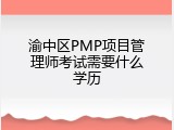 渝中区PMP项目管理师考试需要什么学历