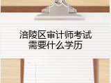 涪陵区审计师考试需要什么学历