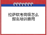 拉萨软考高级怎么报名培训费用