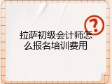 拉萨初级会计师怎么报名培训费用