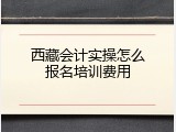 西藏会计实操怎么报名培训费用
