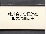 林芝会计实操怎么报名培训费用