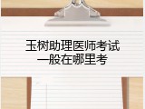玉树助理医师考试一般在哪里考