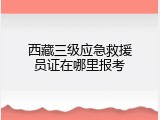 西藏三级应急救援员证在哪里报考