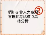 铜川企业人力资源管理师考试难点具体分析