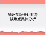 德州初级会计师考试难点具体分析