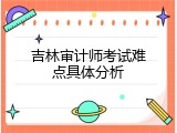 吉林审计师考试难点具体分析