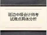 延边中级会计师考试难点具体分析