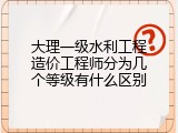 大理一级水利工程造价工程师分为几个等级有什么区别