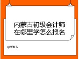 内蒙古初级会计师在哪里学怎么报名