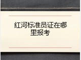 红河标准员证在哪里报考
