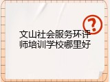 文山社会服务环评师培训学校哪里好