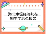 海北中级经济师在哪里学怎么报名