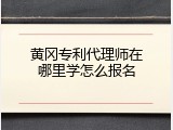 黄冈专利代理师在哪里学怎么报名