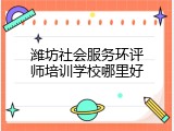 潍坊社会服务环评师培训学校哪里好