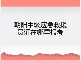 朝阳中级应急救援员证在哪里报考