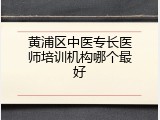 黄浦区中医专长医师培训机构哪个最好