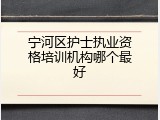 宁河区护士执业资格培训机构哪个最好