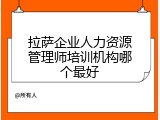 拉萨企业人力资源管理师培训机构哪个最好