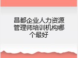 昌都企业人力资源管理师培训机构哪个最好