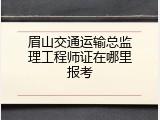 眉山交通运输总监理工程师证在哪里报考
