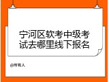 宁河区软考中级考试去哪里线下报名