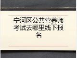 宁河区公共营养师考试去哪里线下报名