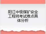 阳江中级煤矿安全工程师考试难点具体分析