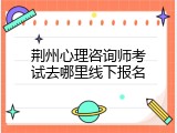 荆州心理咨询师考试去哪里线下报名