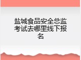 盐城食品安全总监考试去哪里线下报名