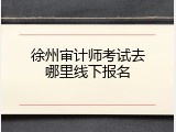 徐州审计师考试去哪里线下报名