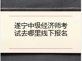遂宁中级经济师考试去哪里线下报名