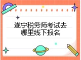 遂宁税务师考试去哪里线下报名