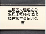 宝坻区交通运输总监理工程师考试成绩在哪里查询怎么查