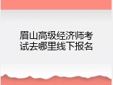 眉山高级经济师考试去哪里线下报名