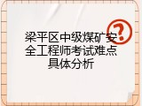 梁平区中级煤矿安全工程师考试难点具体分析