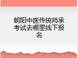 朝阳中医传统师承考试去哪里线下报名