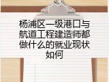 杨浦区一级港口与航道工程建造师都做什么的就业现状如何